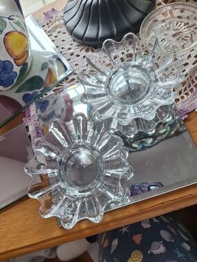 Celestial candle holder By Indiana Glass, Made in USA, EUC 🕯️